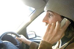 Talking in the car on mobile